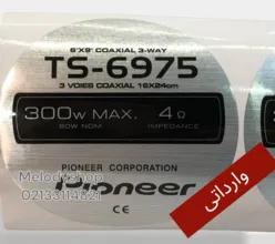 تصویربرچسب  پشت باند 6975 پایونیر300 وات، لیبل باند پایونیر، استیکر باند 6975 مدل 300 وات وارداتی